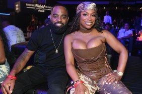 Todd Tucker and Kandi Burruss sitting in the crowd at the 2025 Essence Festival