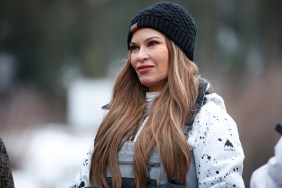 Britani Bateman in a white coat and black beanie on Real Housewives of Salt Lake City