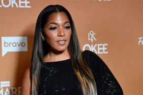 Toya Bush-Harris in a sparkly black dress at the Married to Medicine Season 12 premiere