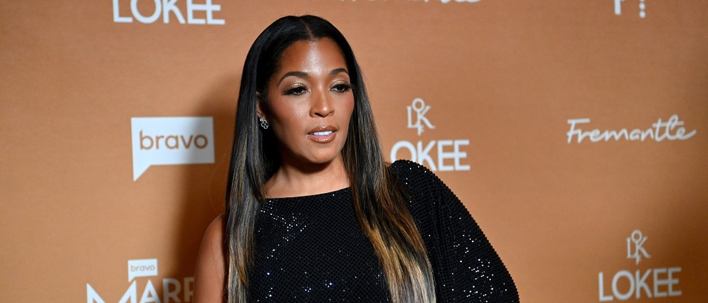 Toya Bush-Harris in a sparkly black dress at the Married to Medicine Season 12 premiere