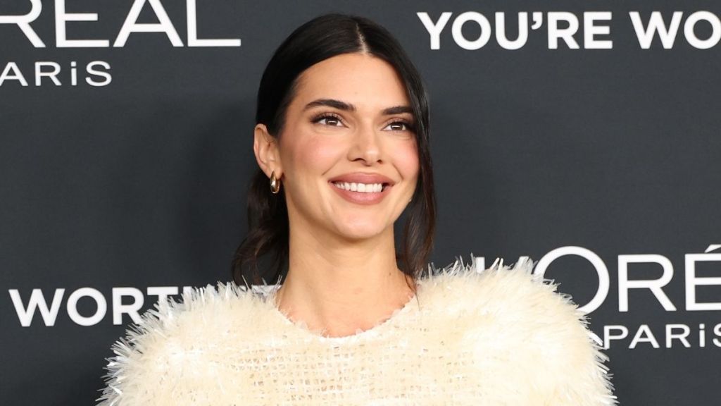 Kendall Jenner's Furry Dress Comes With Super Bold Slit