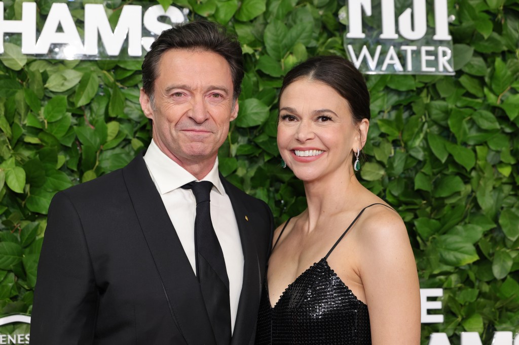 Sutton Foster and Hugh Jackman