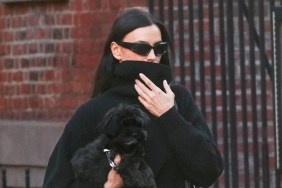 Irina Shayk Fur Coat Almost Hides Her Look in Photos