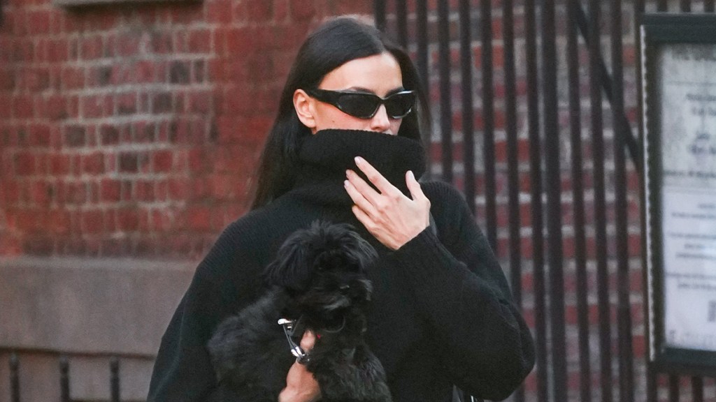 Irina Shayk Fur Coat Almost Hides Her Look in Photos