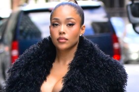 Jordyn Woods' Sheer Bra Steals the Spotlight in Fur Look