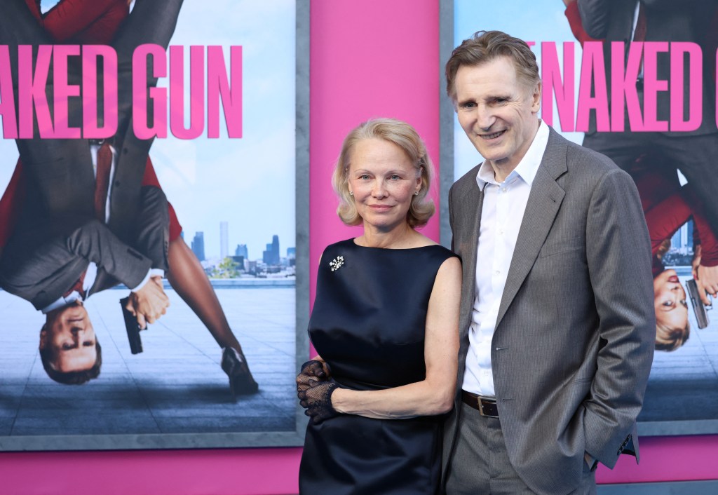 Pamela Anderson and Liam Neeson