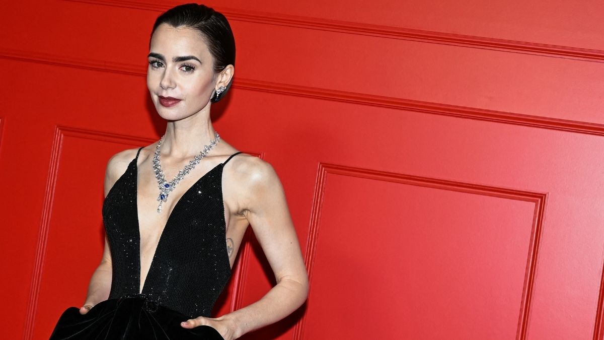Lily Collins' Thin-Strap Black Dress Has Eyes Locked In - Reality Tea