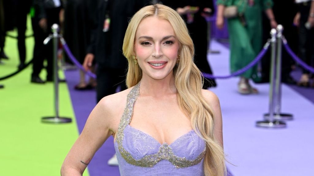Lindsay Lohan's Fringe Minidress Is Dripping in Crystals