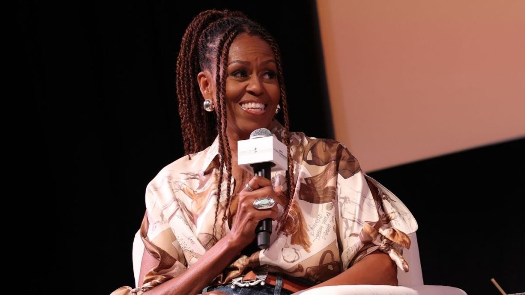 Michelle Obama’s Chanel Top & Skirt Look Is Impeccable in Every Way