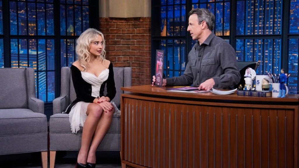 Sabrina Carpenter Looks So Cute in Minidress With Sheer Detailing