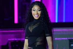 Nicki Minaj Lounges on Private Jet in Comfy Coat & Tights