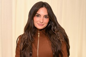 Paige DeSorbo Turns up the Heat in Sheer Thigh Slit Dress