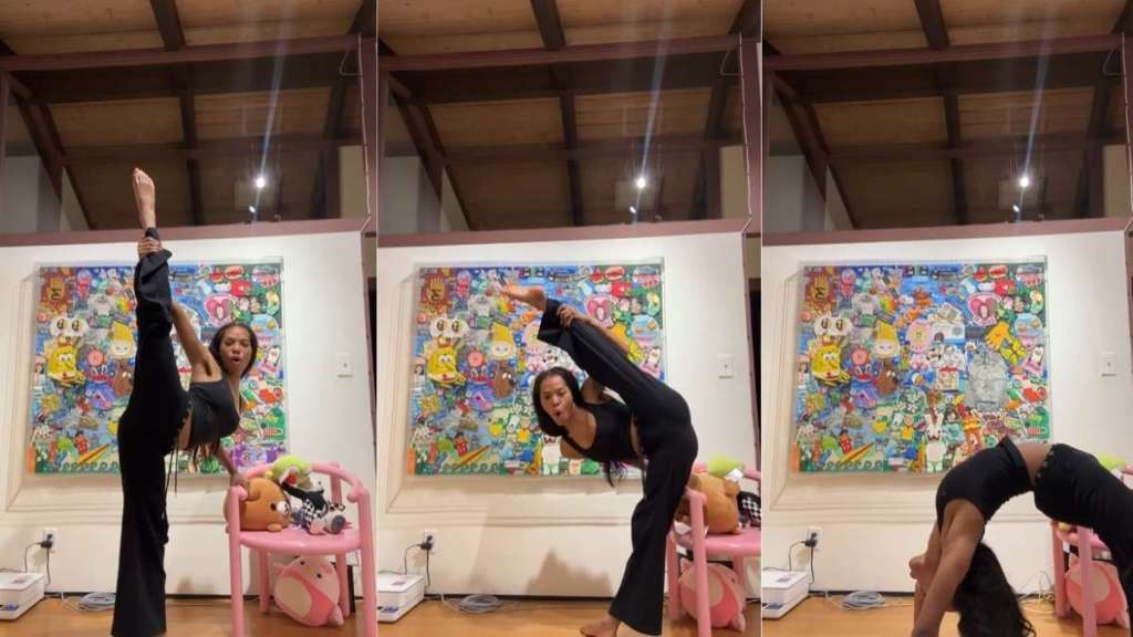 Quenlin Blackwell Tries To Flaunt Flexibility, Lets Out a Scream in Video