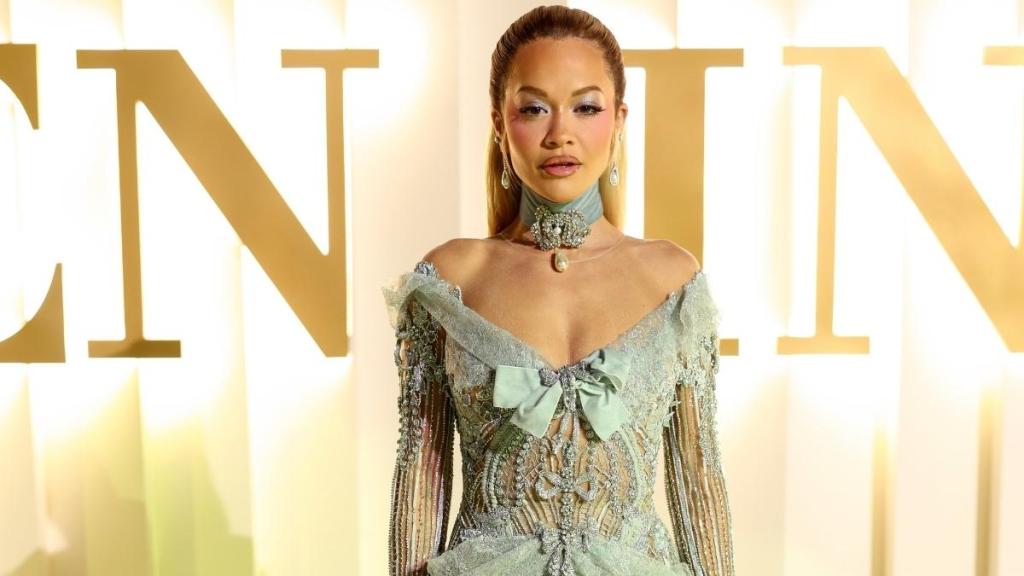Rita Ora’s Fully Sheer Elie Saab Dress Features Flirty Lace & Bows