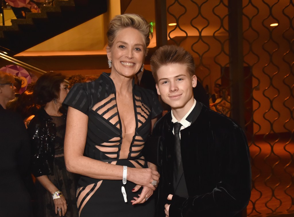 Sharon Stone with son Roan