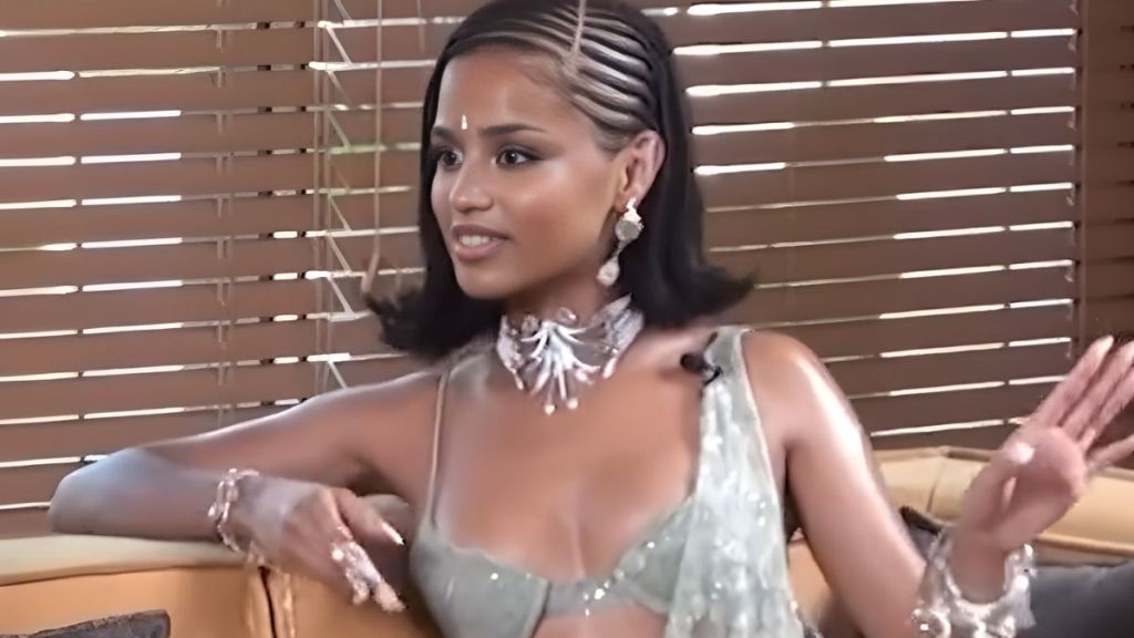 Tyla Shocks Fans With Her Thigh-High Slit & Sheer Saree Look