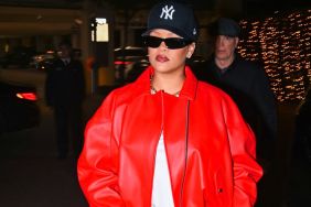 Rihanna Nails Postpartum Fashion in $7K Celine Coat & Matching Lipstick