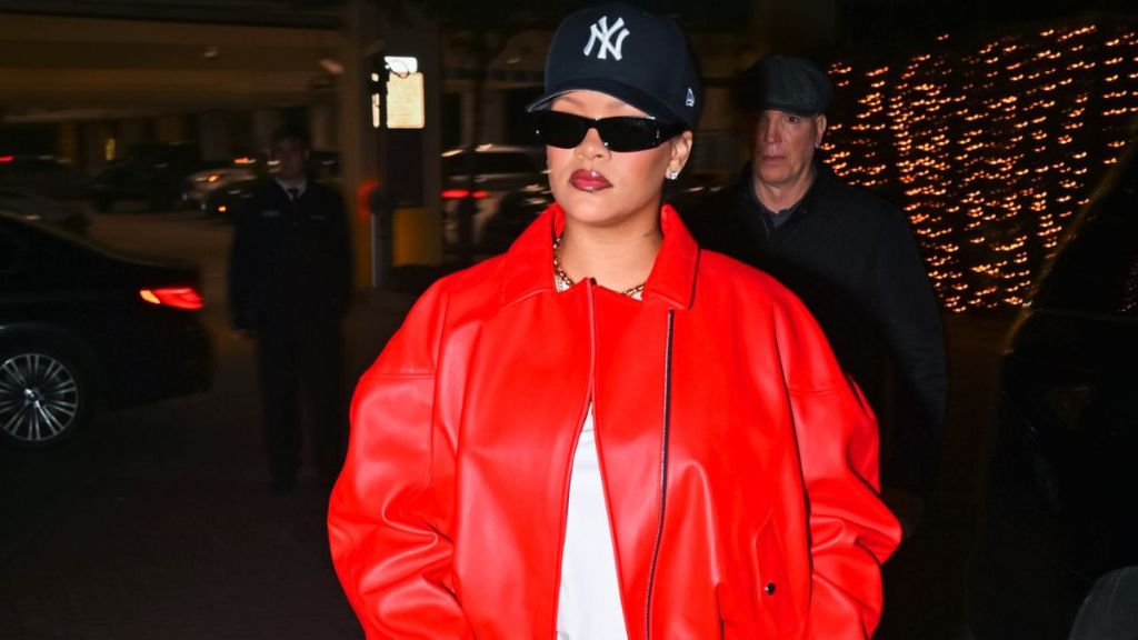 Rihanna Nails Postpartum Fashion in $7K Celine Coat & Matching Lipstick