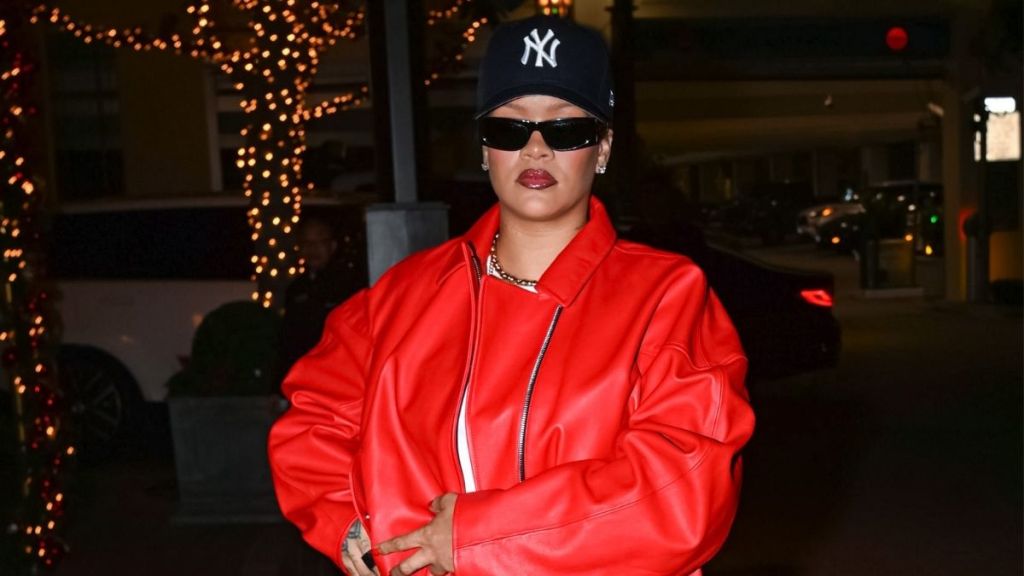 Rihanna Pushes Shopping Cart in Luxury Bomber Jacket