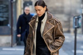 Irina Shayk Bundles up in Voluminous Fur Coat That Hide Her Micro Shorts