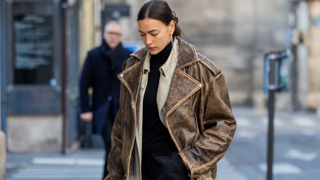 Irina Shayk Bundles up in Voluminous Fur Coat That Hide Her Micro Shorts