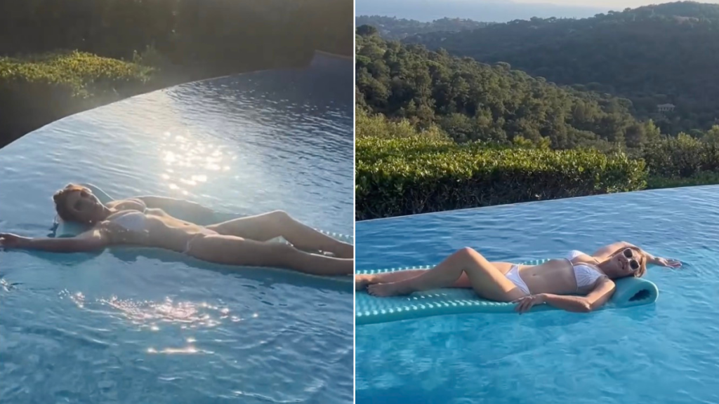 Bikini-Clad Elizabeth Hurley Enjoys Sun-Kissed Pool Time