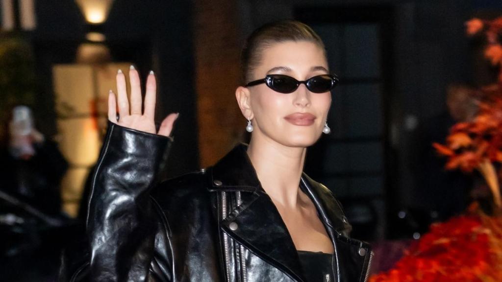 Hailey Bieber Rocks ‘Marty Supreme’ Jacket on Birthday Coffee Run