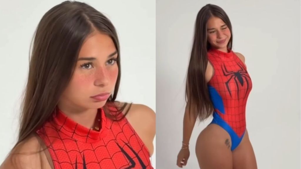 OnlyFans’ Sophie Rain Turns Heads Posing in Skin-Tight Spider-Man Bodysuit