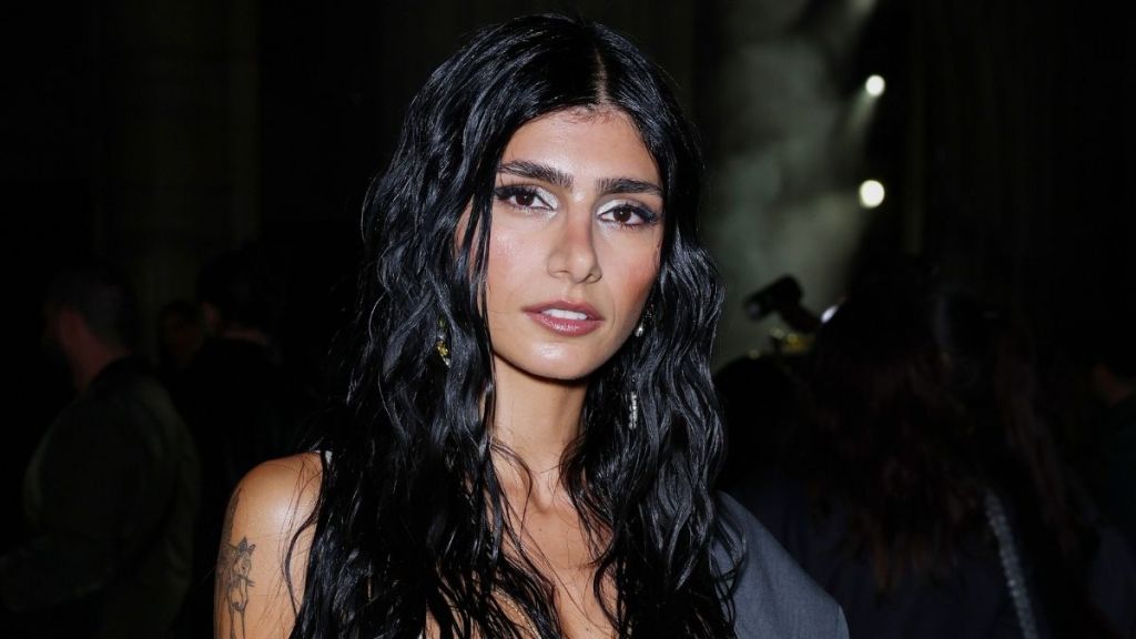 Mia Khalifa Shines in Barely-There Gold String Bikini