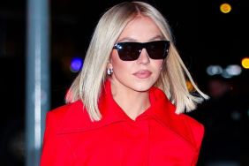 Sydney Sweeney's Satin & Lace Shirt & Miniskirt Is Elegantly Chic