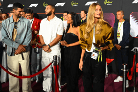 Rosie Huntington-Whiteley's Dazzling Gold Jacket Turns Heads from Afar