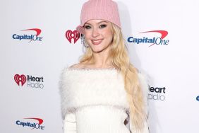 Zara Larsson Pairs Strapless LBD With a Striking Headpiece