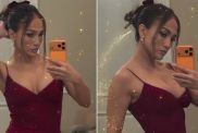 Jennifer Lopez Goes Bold in Red Dress That’s Barely Holding On
