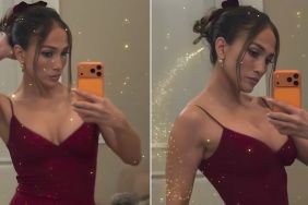 Jennifer Lopez Goes Bold in Red Dress That’s Barely Holding On