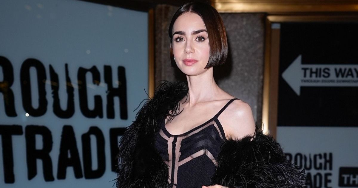 Lily Collins’ Semi-Sheer Catsuit Look Is a Power Move