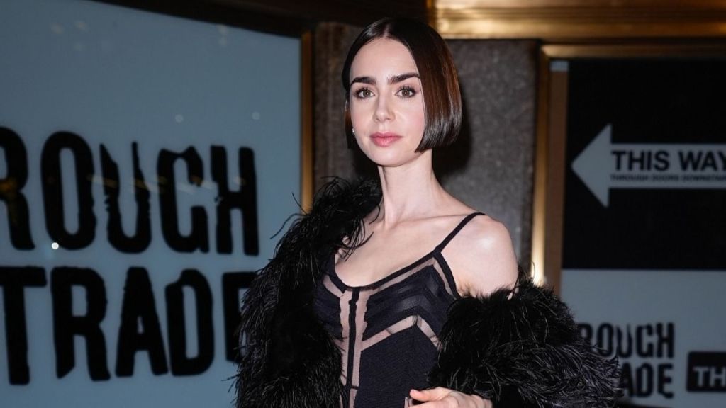 Lily Collins' Semi-Sheer Catsuit Look Is a Power Move