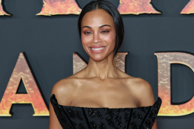 Zoe Saldana Wows in Unusually Dramatic Balmain Ensemble