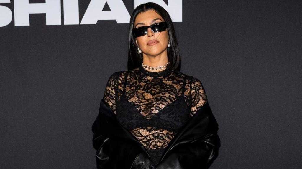 Kourtney Kardashian Channels Grinch in Saint Laurent Minidress