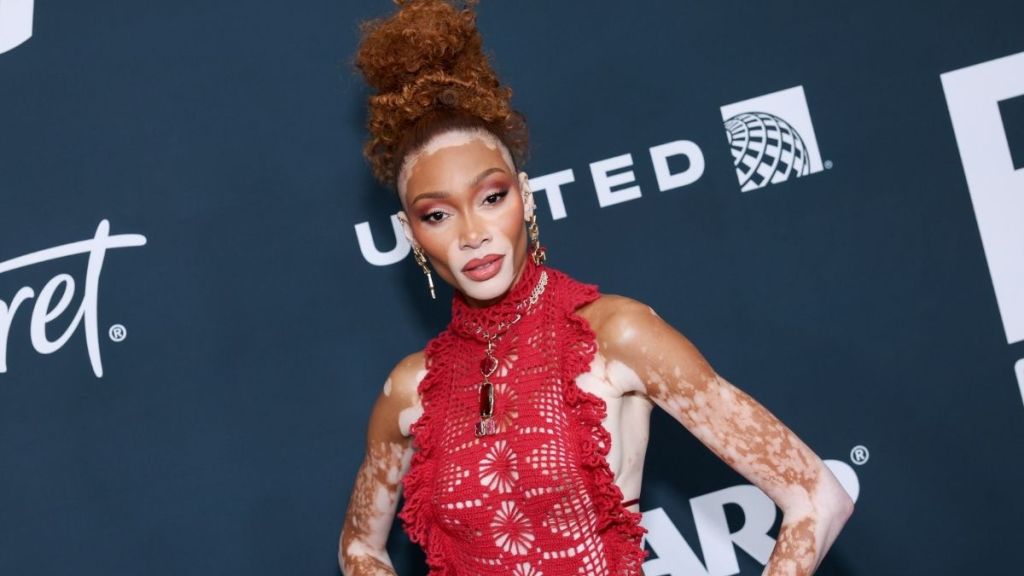 Winnie Harlow's $6K Raisa Vanessa Gown Is Festive Gone Bold
