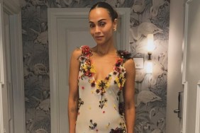 Zoe Saldana Raises the Temperature With Daring Floral Dress