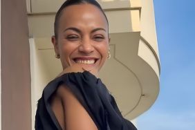 Zoe Saldana Wows Fans in Sheer Black Top