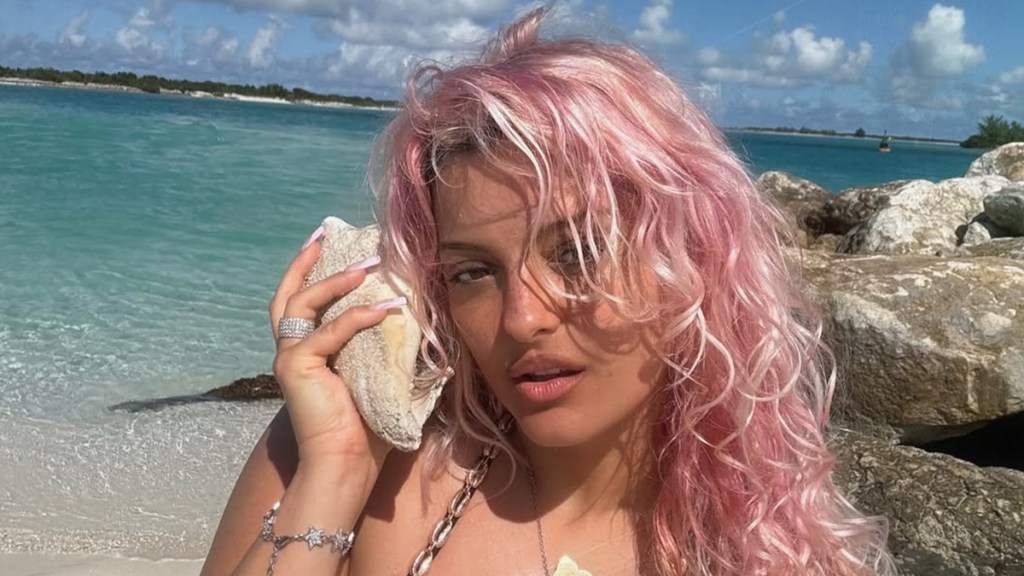 Bebe Rexha Wows in Seashell Bikini Look