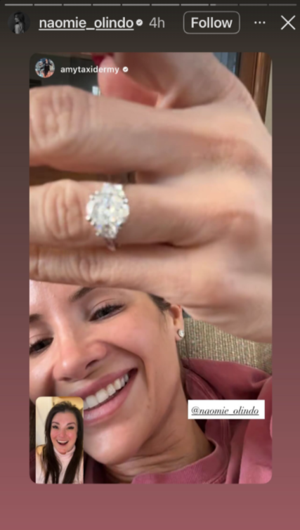 Naomie Olindo and her engagement ring