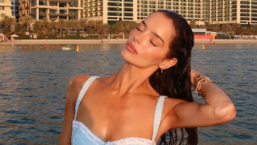 Maura Higgins Posing in White Bikini Will Make You Look Twice