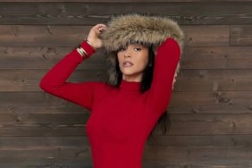 shay mitchell waist slit dress instagram