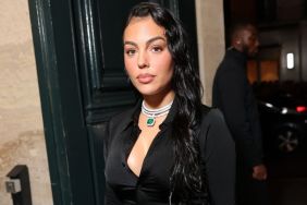 Cristiano Ronaldo’s Fiancée Wows in Sleek Black Dress for Melania Premiere