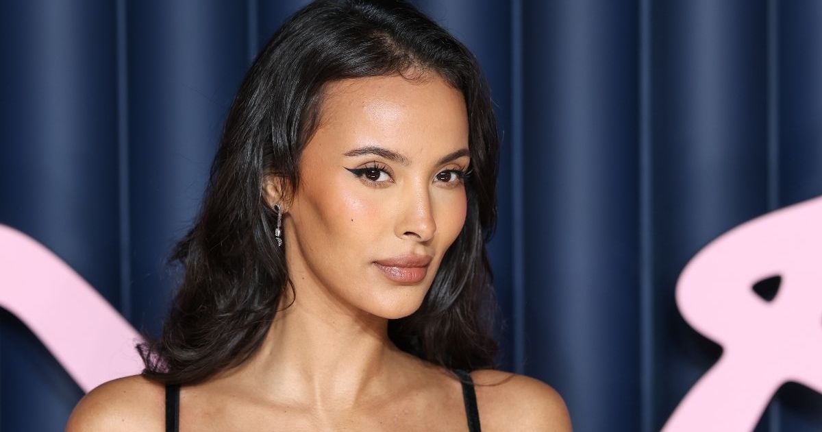Maya Jama Poses in White Slip Dress in Unmissable Photo