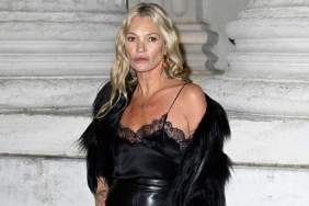 Kate Moss’ Skirt Slit Couldn’t Be Higher at Paris Fashion Week