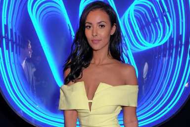 Maya Jama Goes Bold in Backless Loena Dress With Lace-up Details