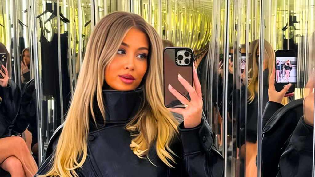 Jessica Gale’s Sheer Poolside Dress Commands Attention